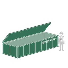 Abrollcontainer mit Deckel (flach) Degenkolbe Recycling GmbH