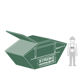 Aktenmulde „streng geheim“ Degenkolbe Recycling GmbH